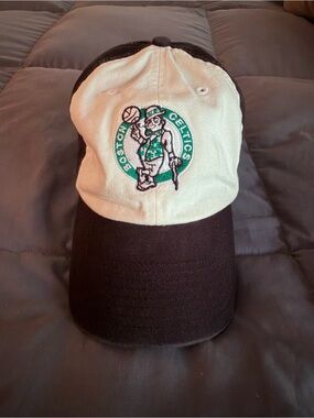 47 Brand Boston Celtics Two-Tone Cream & Black Cap with Green Logo